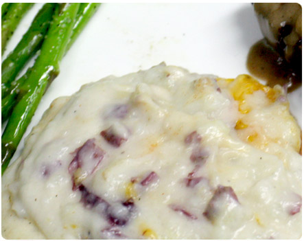 Garlic Cheddar Mashed Potatoes