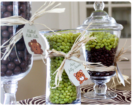Green and Brown Candy Buffet