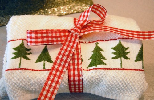 tea towel wrapping