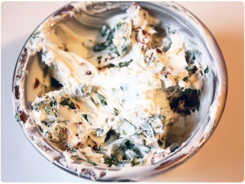 sun-dried tomato, basil and goat cheese spread