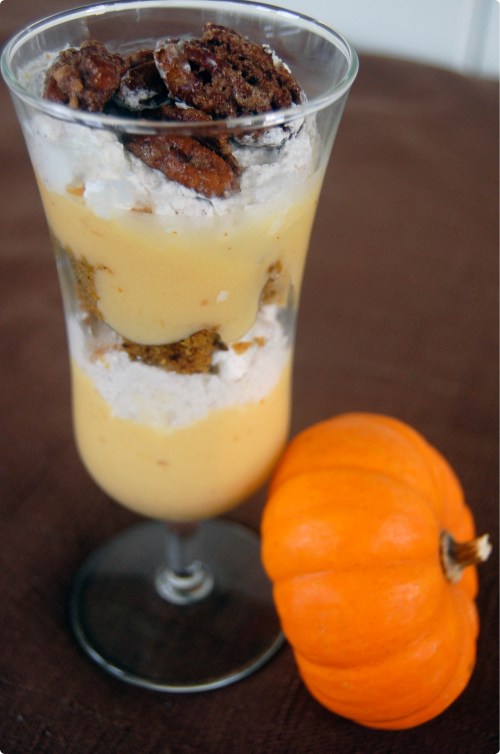pumpkin bread parfait