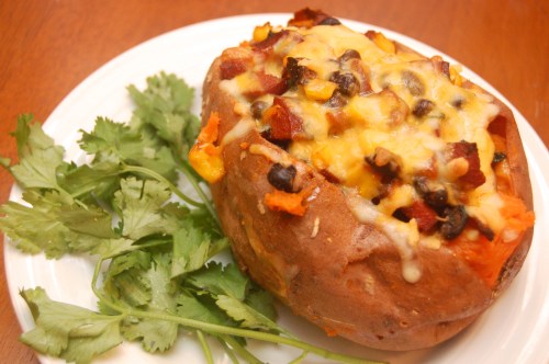 Twice-baked Southwestern Sweet Potato