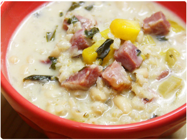 white bean and smoked ham soup