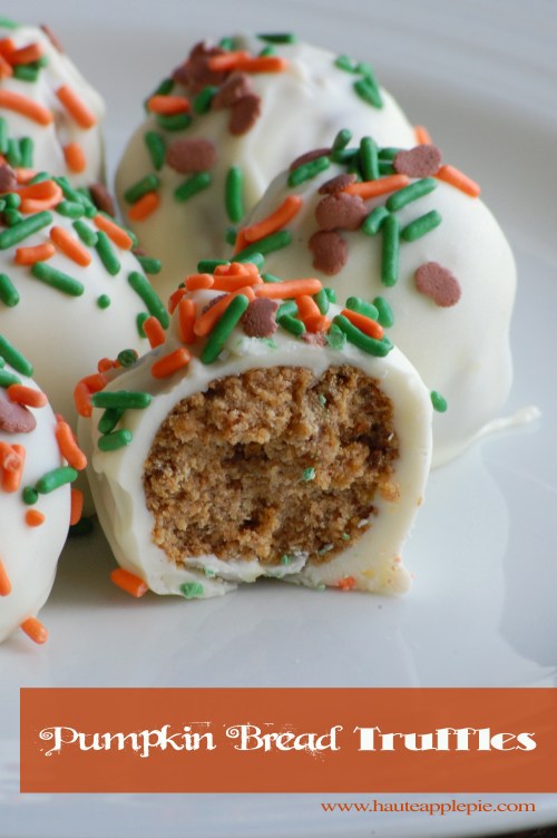Pumpkin Bread Truffles via Haute Apple Pie